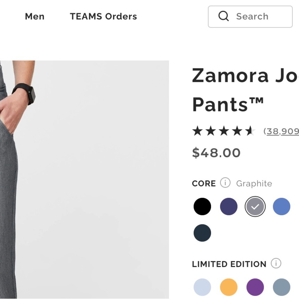 NWOT Figs SET Charcoal Technical- Zamora Joggers & Catrina Scrub Top - Picture 12 of 12